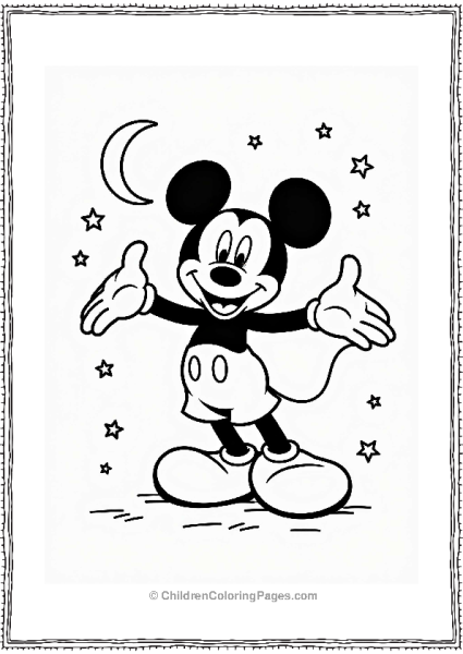 Mickey Mouse With A Big Smile Free PDF Printable