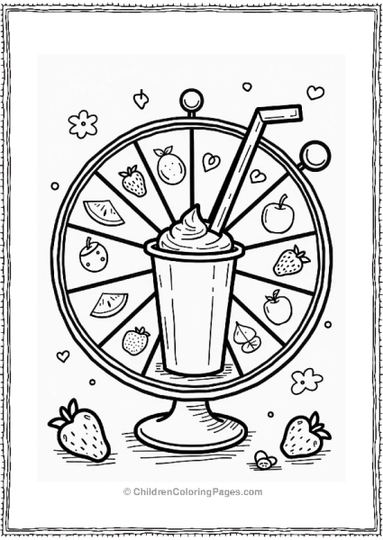 Milkshake Flavor Wheel Illustration Free PDF Printable