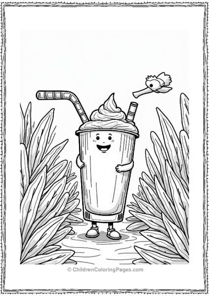 Milkshake In A Lush Rainforest Free PDF Printable