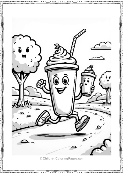 Milkshake Race With Fruits Free PDF Printable