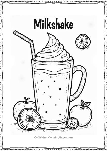Milkshake Recipe Card With Icons Free PDF Printable