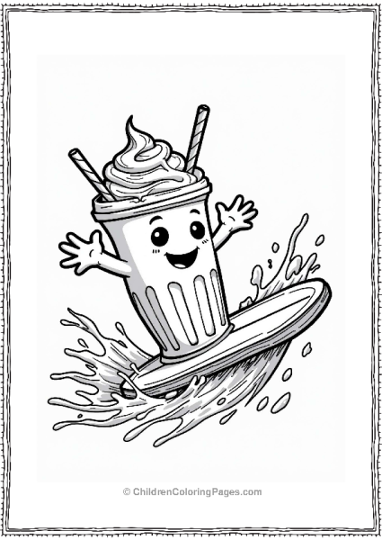 Milkshake Surfing Adventure Free PDF Printable
