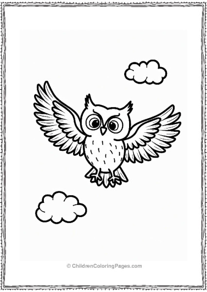 Owl Soaring Through The Sky Free PDF Printable