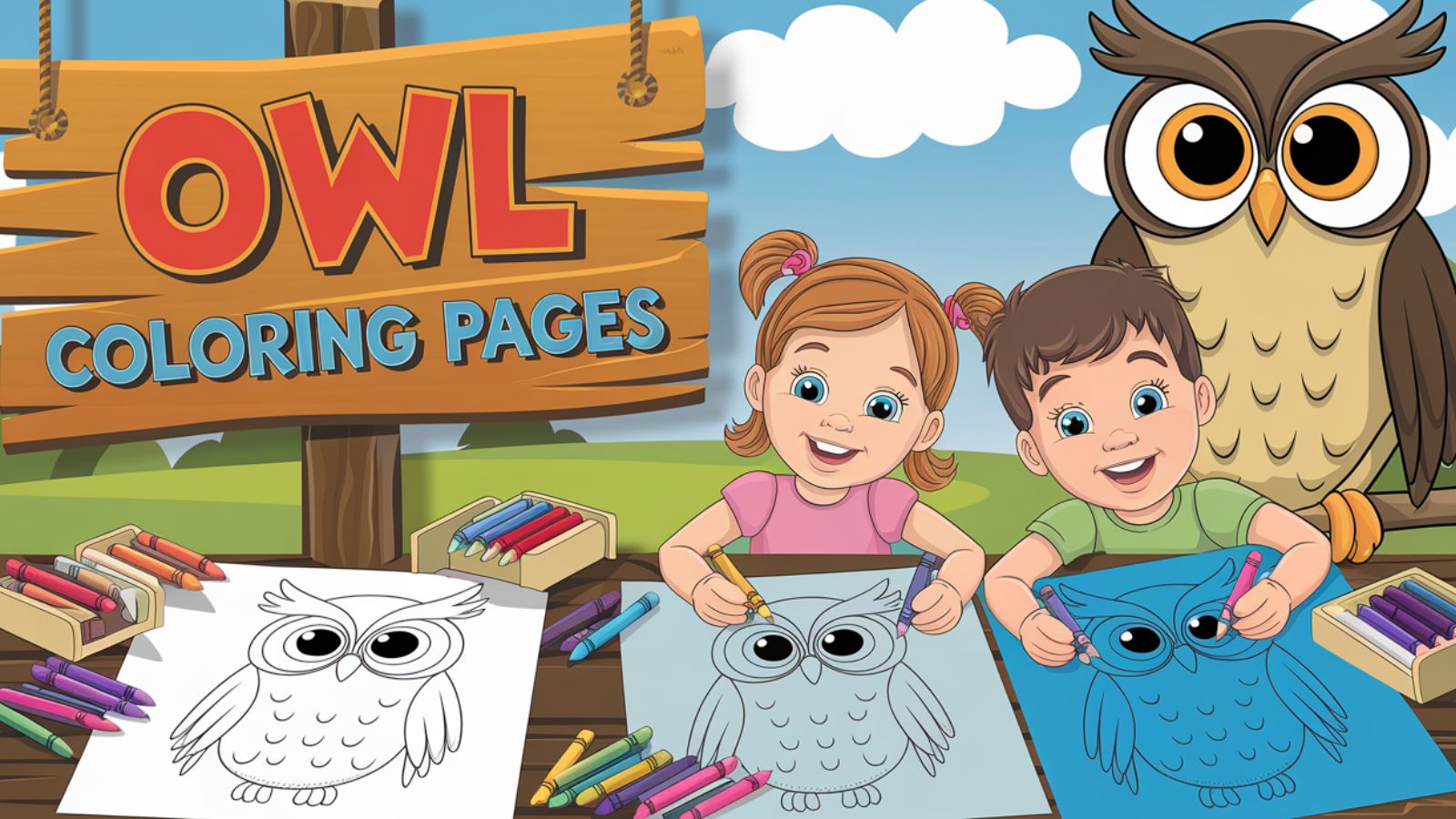 Owl Coloring Pages – Free PDF Printables 🦉