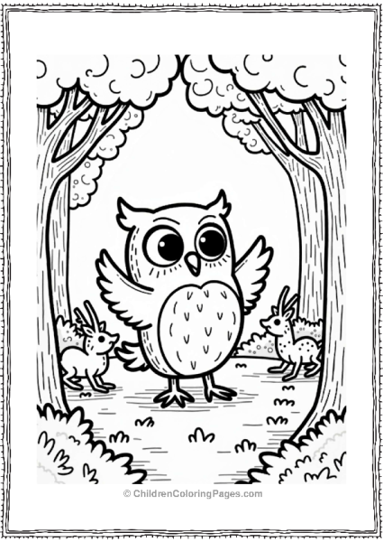 Owls Dance Party In The Forest Free PDF Printable