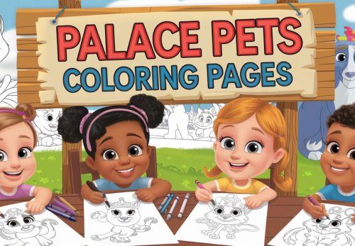 Palace Pets Coloring Pages – Free PDF Printables 🐕🐈👑