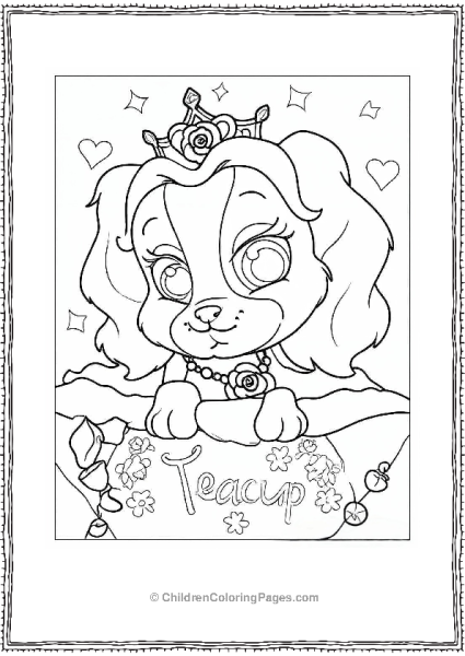 Palace Pets Teacup With Crown Free PDF Printable