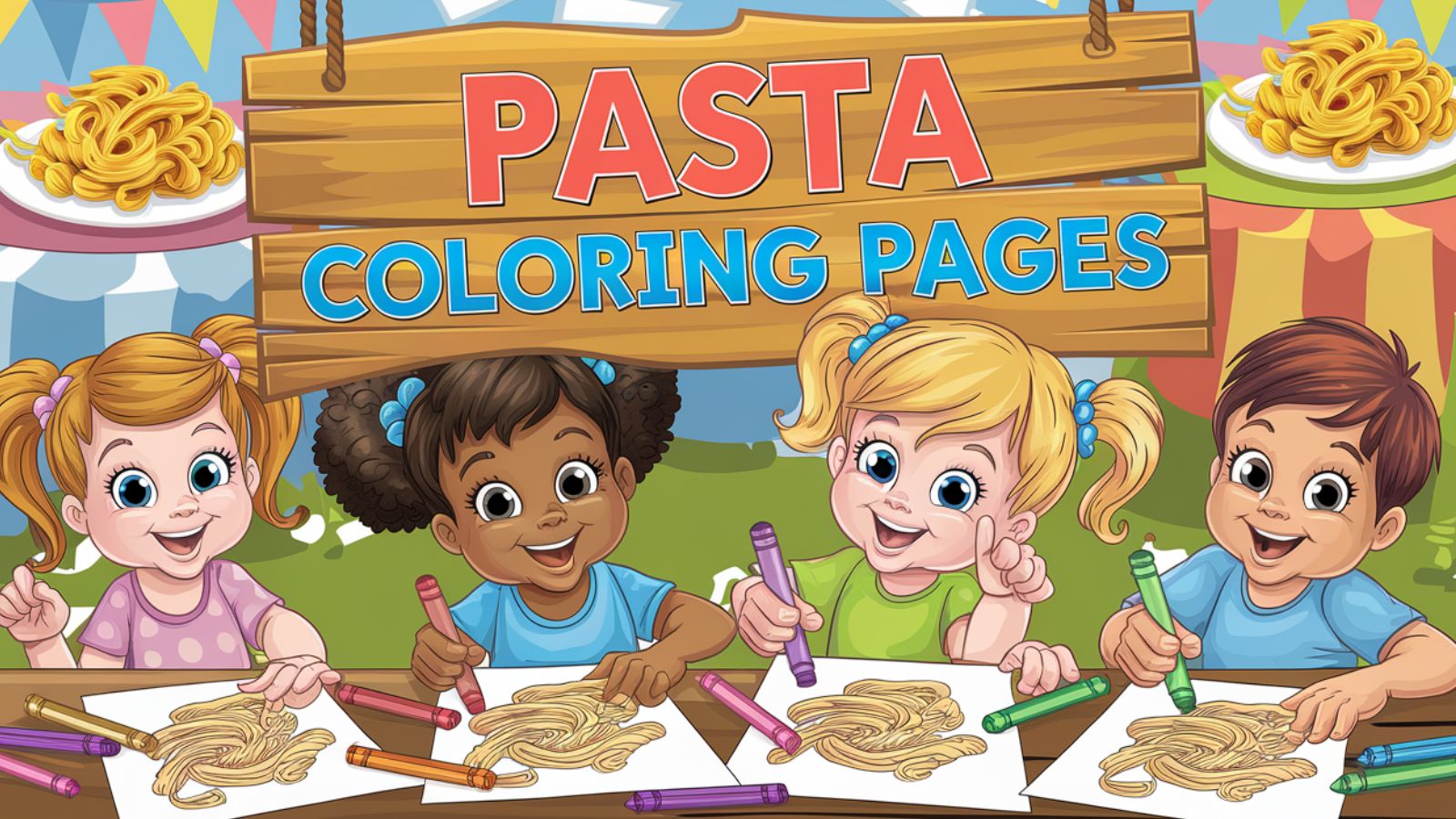 Pasta Coloring Pages – Free PDF Printables 🍝