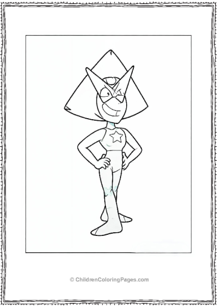 Peridot Smiling Outline Coloring Sheet Free PDF Printable