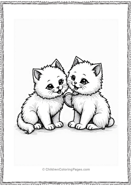 Persian Cats Grooming Each Other Free PDF Printable