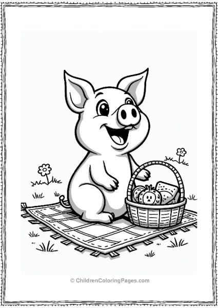 Pig On A Picnic Free PDF Printable