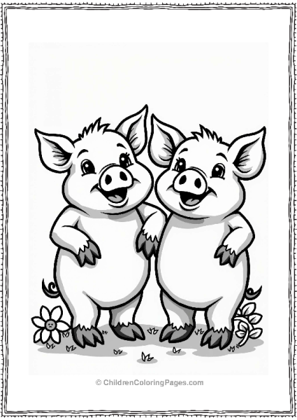 Pigs With Muddy Faces Free PDF Printable
