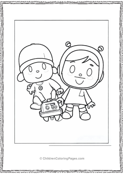 Pocoyo Nina And Roberto Coloring In For Preschoolers Free PDF Printable