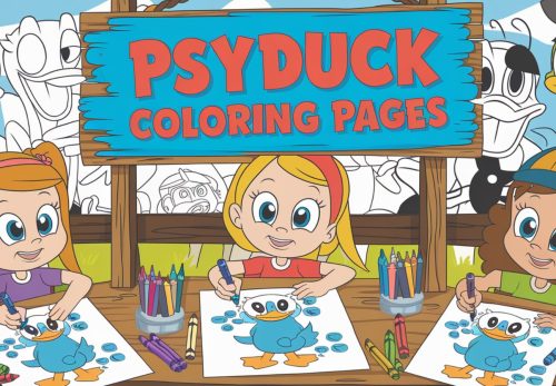 Psyduck Coloring Pages – Free PDF Printables 🐤🎮💛