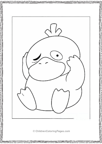 Psyduck Not Feeling Well Free PDF Printable