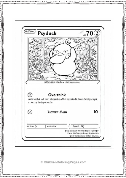 Psyduck Pokemon Card Free PDF Printable
