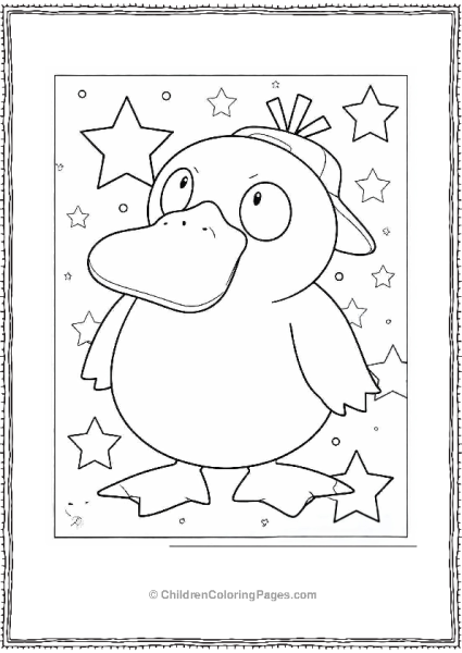 Psyduck Wearing A Cap Free PDF Printable