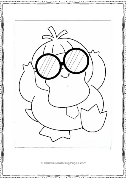 Psyduck Wearing Glasses Free PDF Printable