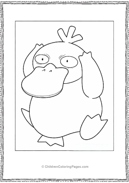 Psyduck With Hands On Head Free PDF Printable