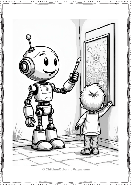 Robot Painting A Mural Free PDF Printable