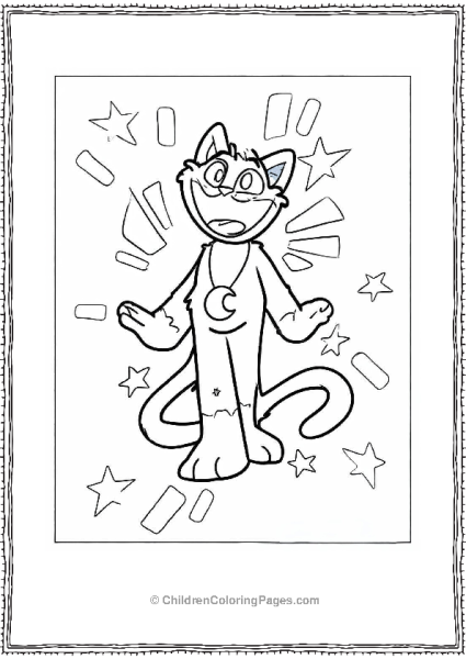 Simple CatNap Outline From Smiling Critters Free PDF Printable