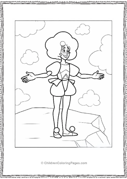 Simple Pink Diamond Outline Coloring Page Free PDF Printable