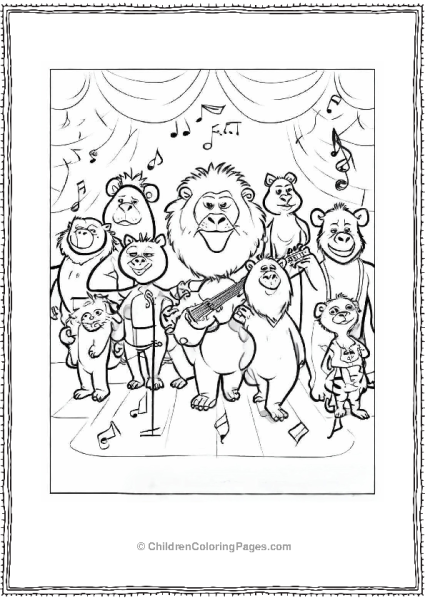 Sing Clay Rosita Johnny Meena Ash And Friends In Rock N Roll Costumes Free PDF Printable