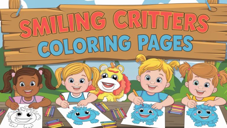 Smiling Critters Coloring Pages