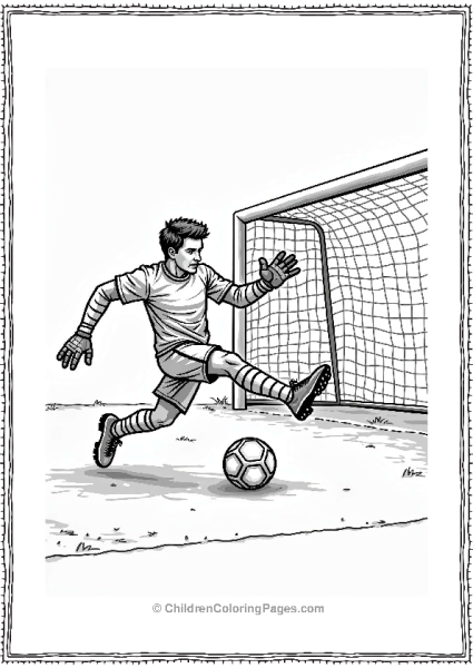 Soccer Goalkeeper Practicing Saves Free PDF Printable