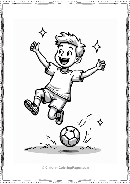 Soccer Player Celebrating With A Backflip Free PDF Printable