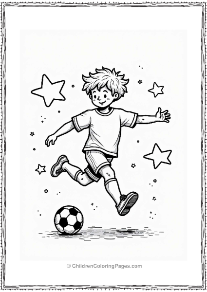 Soccer Player Juggling A Ball Free PDF Printable
