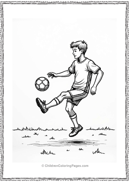 Soccer Player Passing To Teammate Free PDF Printable