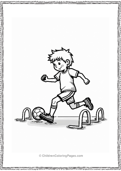 Soccer Player Practicing Footwork Free PDF Printable