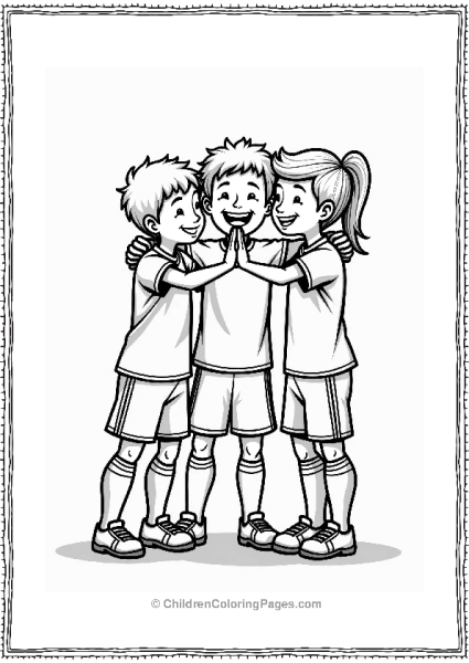 Soccer Players Celebrating Team Spirit Free PDF Printable