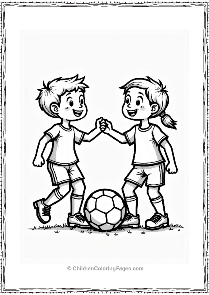 Soccer Players Fist Bumping On The Field Free PDF Printable