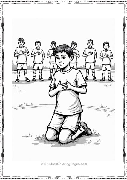 Soccer Players Showing Support Free PDF Printable