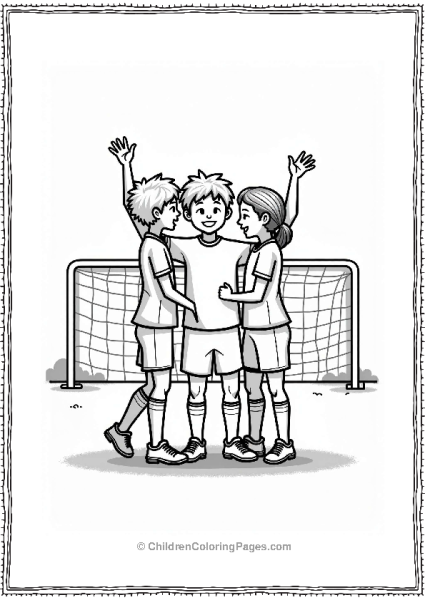 Soccer Team Celebration Huddle Free PDF Printable