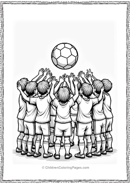Soccer Team Excitement Huddle Free PDF Printable