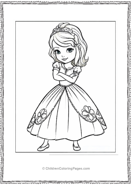 Sofia The First Dressed Up Free PDF Printable
