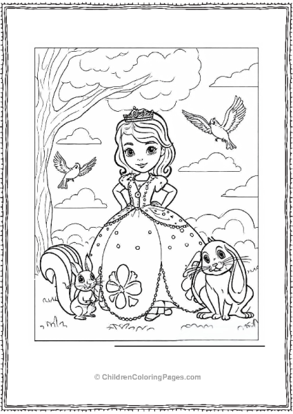 Sofia The First In A Garden Free PDF Printable