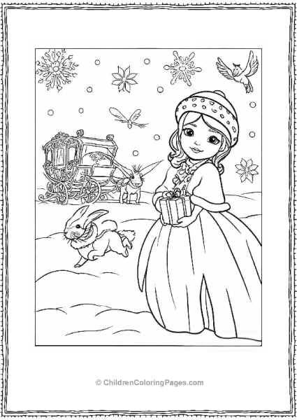 Sofia The First In Snow Free PDF Printable