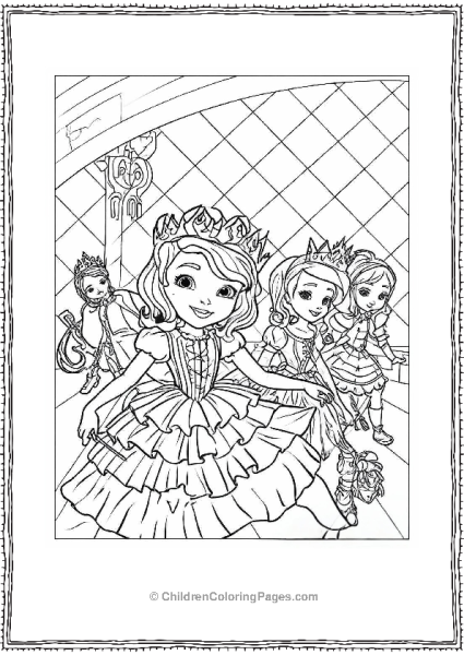 Sofia The First With Friends Free PDF Printable