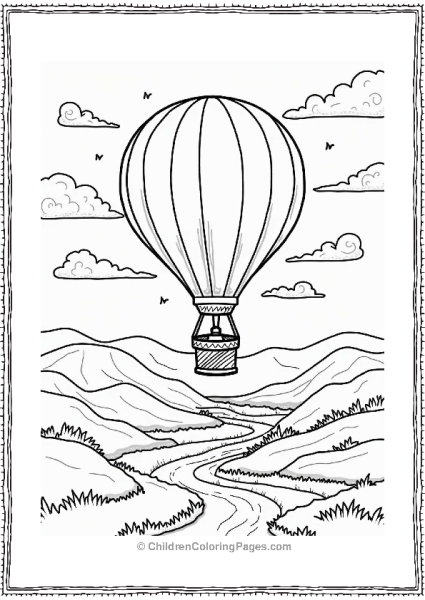 Star Shaped Hot Air Balloon Adventure Free PDF Printable
