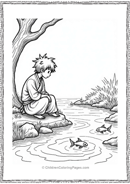 Tanjiro By A Tranquil Stream Free PDF Printable