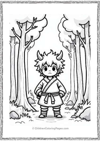 Tanjiro In A Lush Forest Free PDF Printable
