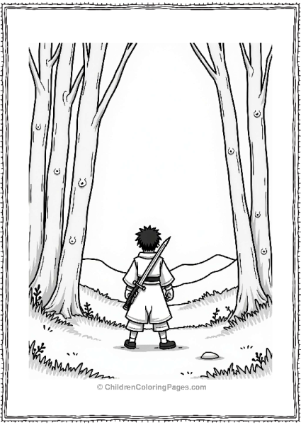 Tanjiro In A Tranquil Forest Free PDF Printable