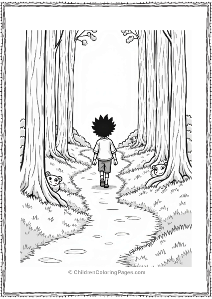 Tanjiro Walking In A Forest Free PDF Printable
