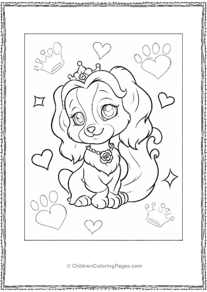 Teacup With Rose Crown And Necklace Palace Pets Free PDF Printable