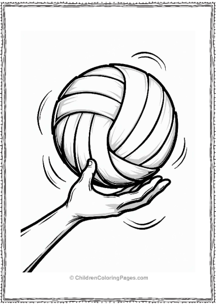 Volleyball Close Up With Player S Hand Free PDF Printable