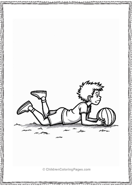 Volleyball Player Practicing A Roll Free PDF Printable